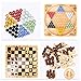 Lewo 2 in 1 Wooden Chess Set Chinese Checkers Board Table Games for Kids Adults Family.