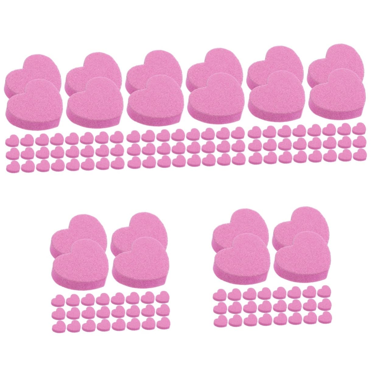 FRCOLOR 250 Piezas amor lima de uñas limas para uñas limas archivos de arte de bloque de lima de lima de de manicura lima de bloque de lijado esponja rosa