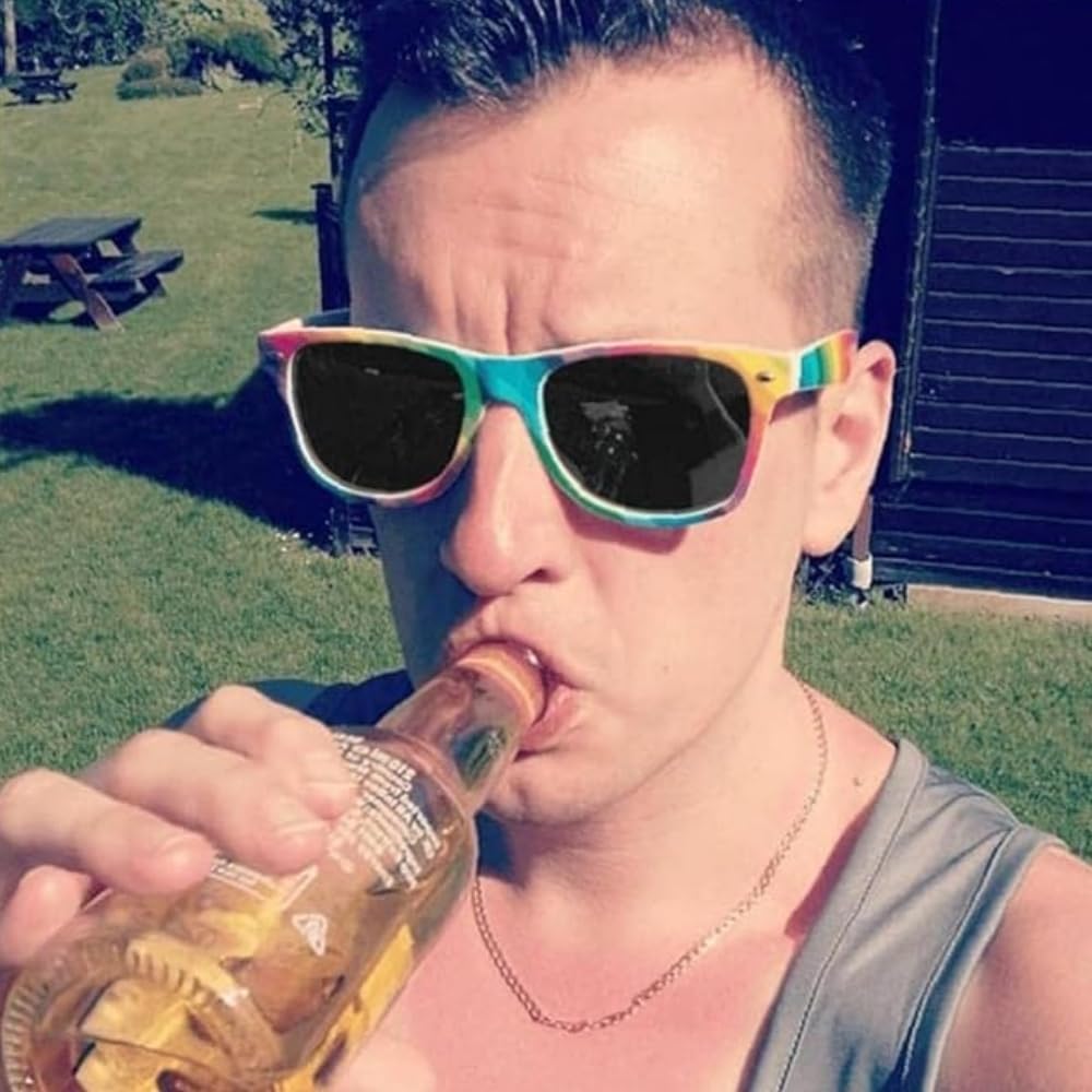 Amscan Charming Rainbow UV400 Protection Glasses (1 Pc.) - Stylish & Fun Accessory, Lightweight Frame - Ideal for Parties, Festivals & Events