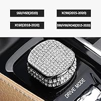 Vista 5 de Botón de inicio central interruptor de control de mando decorativo tapa de capucha de lentejuelas adhesivo de tapa de tapicería para Volvo S60 V60