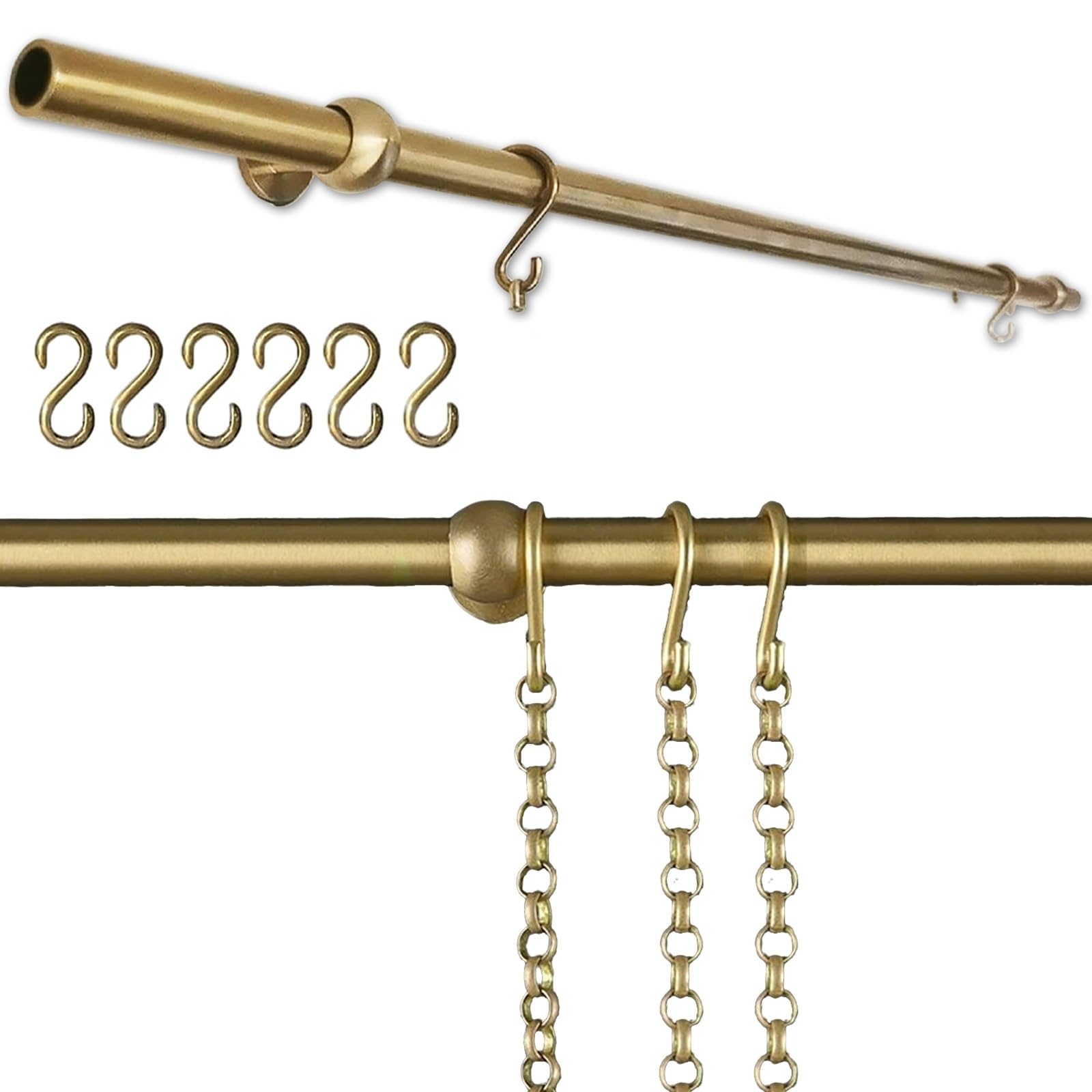Système de rail à tableaux rétro en laiton pour repenser la déco du salon sans outils