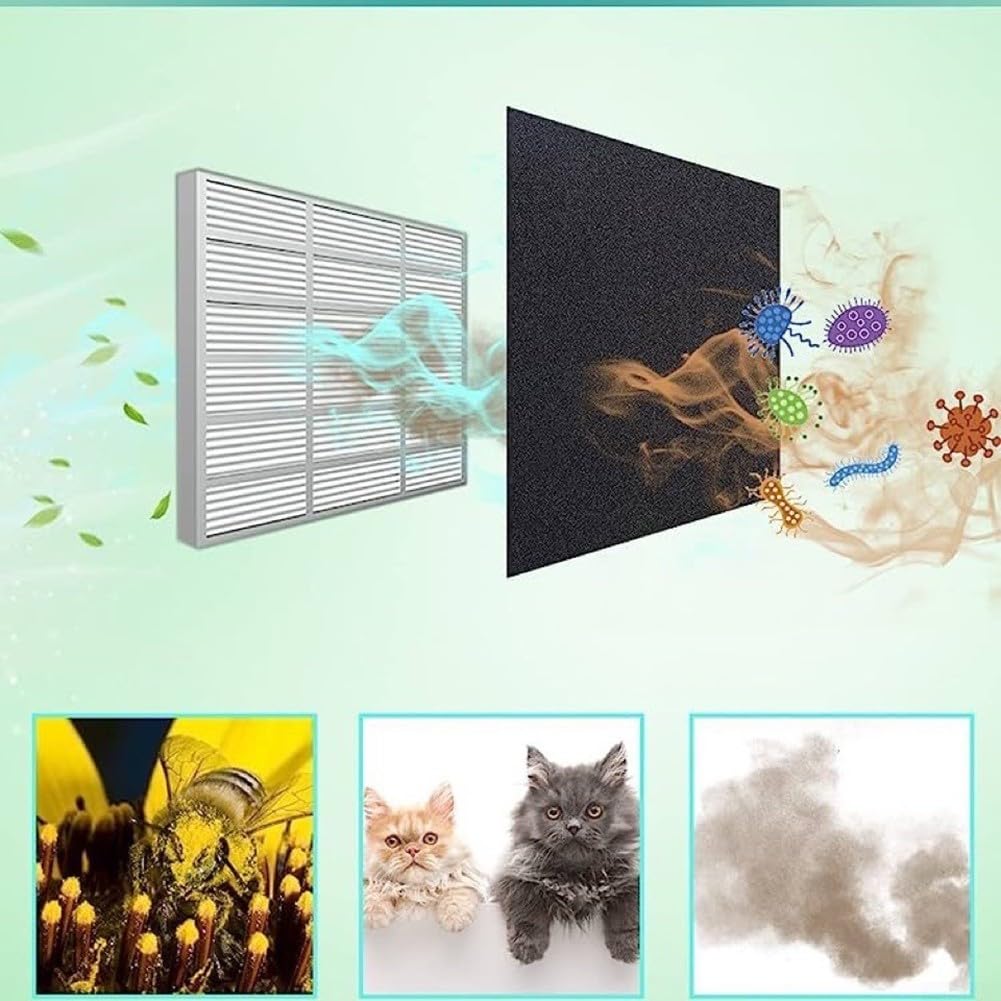 Filtre Purificateur Air Filtre à Charbon Actif 100x40 Cm - Pour Climatiseur, Hotte, Purificateur - Élimination Odeurs Et Graisses Charbon Actif Odeur