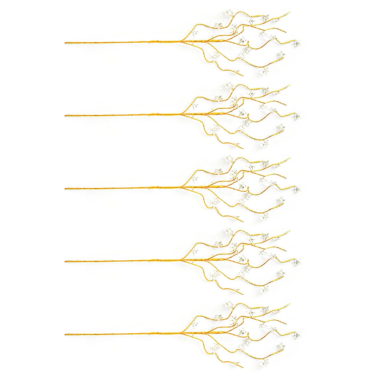 Msioytog Of 5 Elegant Stems Branches for Yuletide Decoration Christmas Tree Decorative Branch Seasonal Florals Arrangements Decorative Picks for Tree
