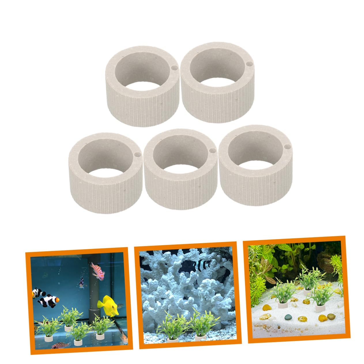 YARNOW 5 Ensembles Tasse De Plantation Aquatique Pompe Base De Fixation pour Plantes Aquatiques Vide Pondoir Aquarium Decor Aquarium Tasse De Plante sous-Marine Accessoire 5 Pièces * 5