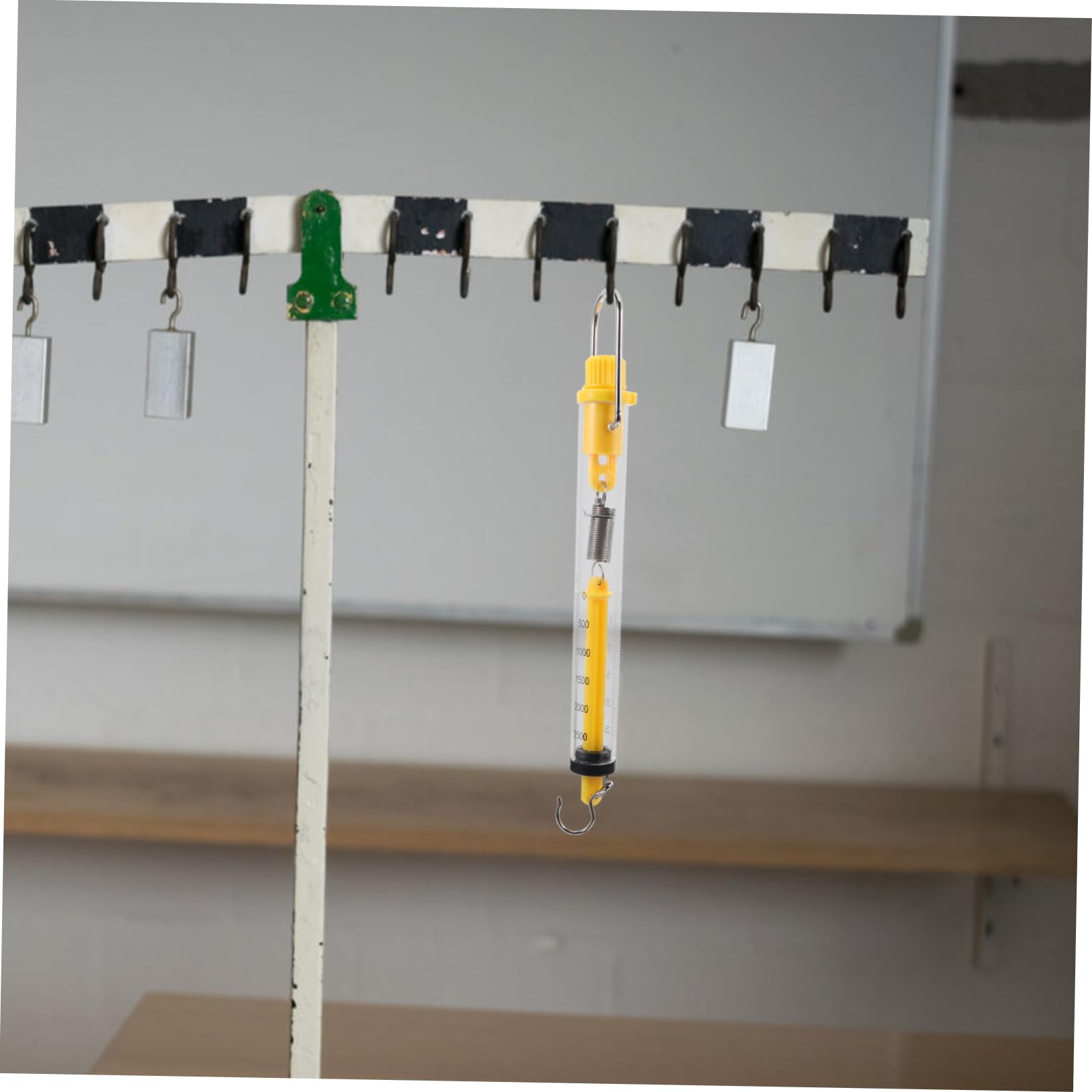 FUNOMOCYA 2pcs Dynamometer Spring Scale Spring Balance Portable Mechanical Scale Newton Meter Scale Spring Mechanical Scales Scale Spring Hook Scale Mechanical Push Scale Plastic Yellow