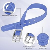 Vista 31 de Wisedog Waterproof Dog Collar: Multiple Adjust 7" to 23.6", Soft Rubber Coated Webbing, Easy to Clean, for Small Medium Large Dogs
