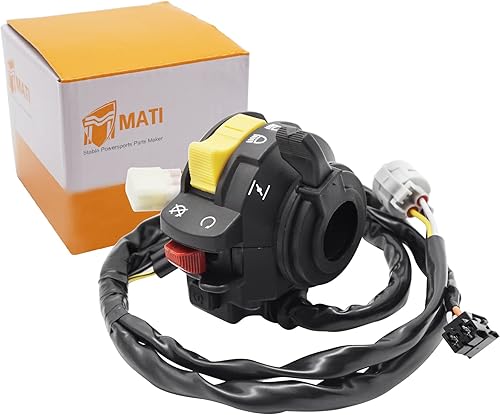 Miniatura 7 de M MATI Interruptor de manillar izquierdo Start Stop Kill Faro para Suzuki LTZ400 QuadSport Z 400 2003-2004 37400-07G90 37400-07G11 37400-07G10