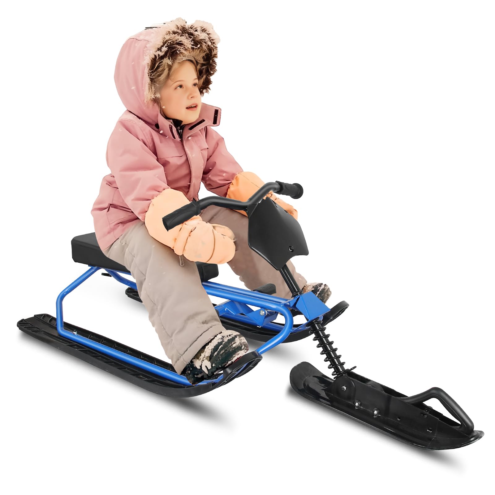 Amazon.com: Snow Racer Sled, Ski Sled Slider Board with Steering