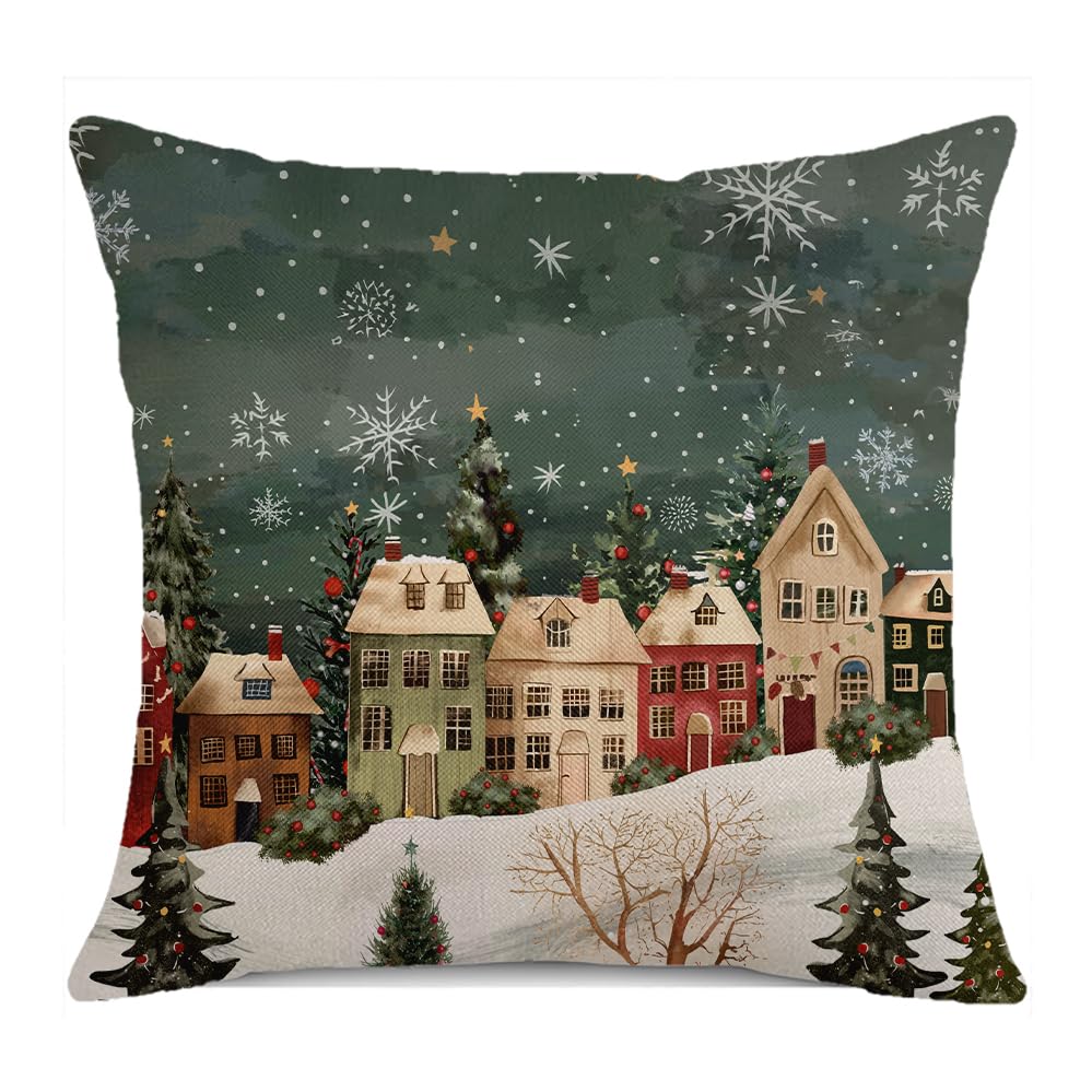 Auomily Winter Decorative Rectangle Pillow Cover...