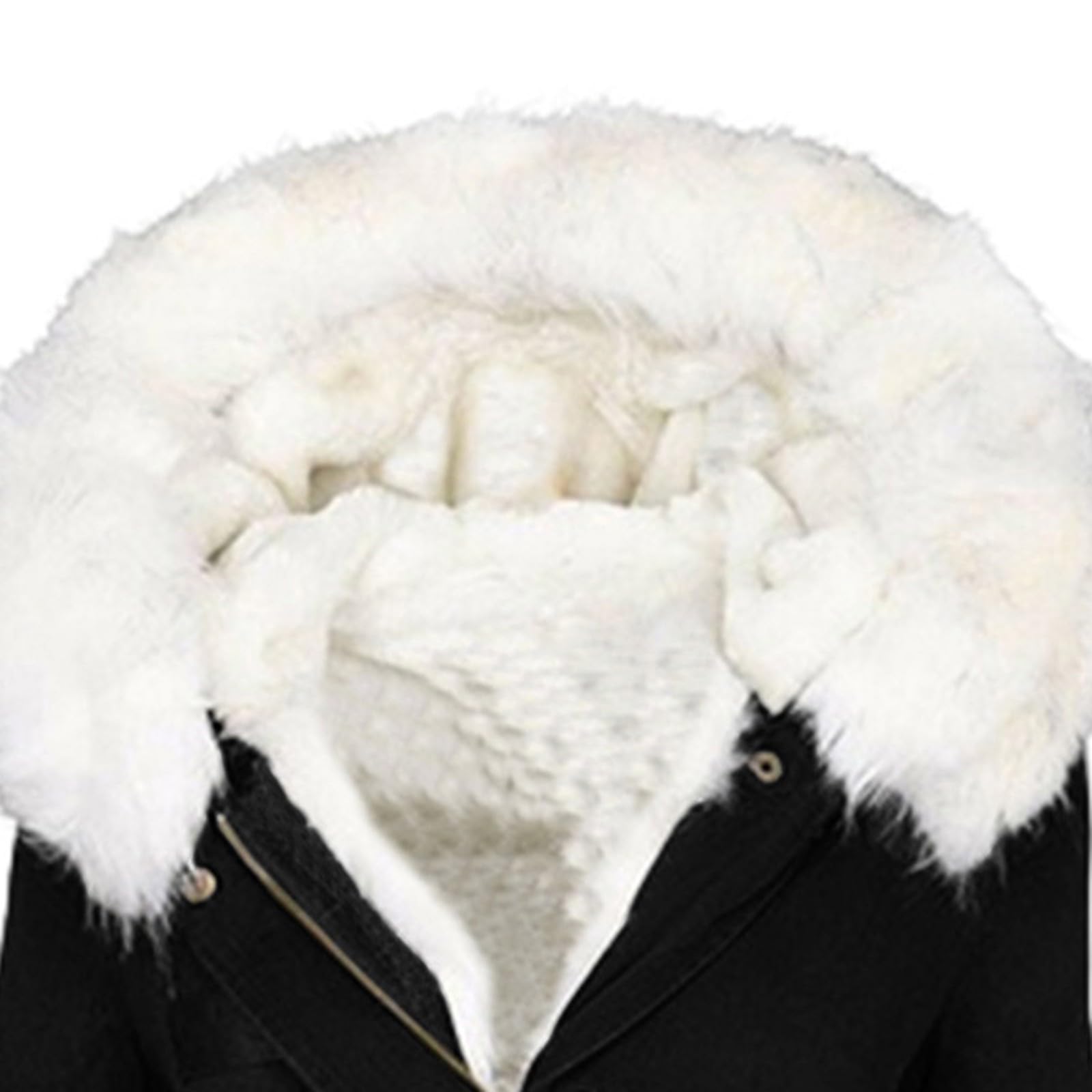 Parka Femme Hiver Manteau Long À Capuche Chaud Épaissir Coupe-Vent Outercoat Chic Et Elegant avec Fermeture Éclair Veste Grande Taille Manteaux