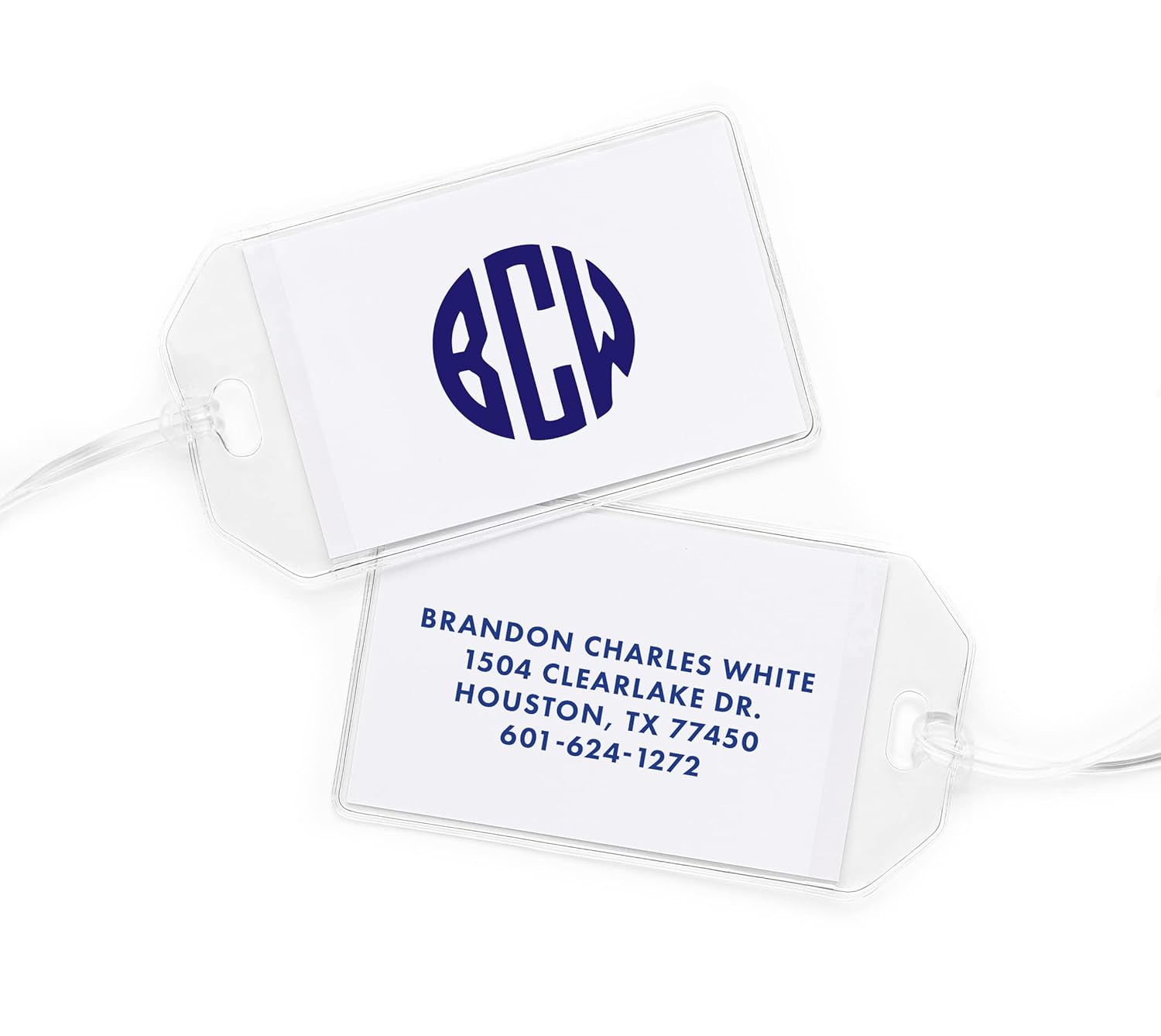 Personalized Monogrammed ID Tags for Backpacks, Custom Kids