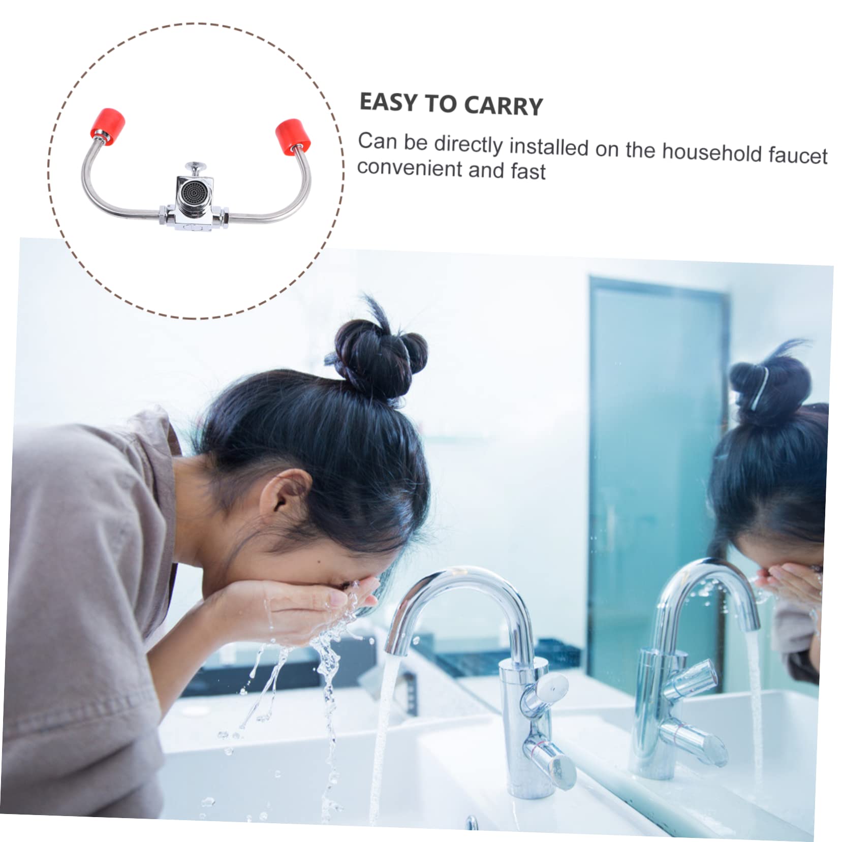 Beaupretty Estación Lavaojos y Dirección Ajustable Montada en Grifo de Acero Inoxidable con Activación Rápida para Fábricas Químicas y Laboratorios