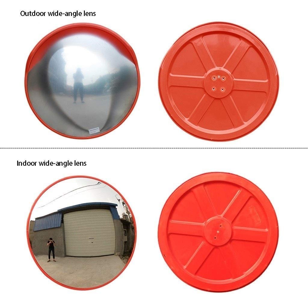 Espejo Convexo de Seguridad en el sótano, Espejo irrompible irrompible, sin distorsiones, Redondo de plástico, diámetro de Lente Gran Angular: 30-80 CM (tamaño: 80 CM)