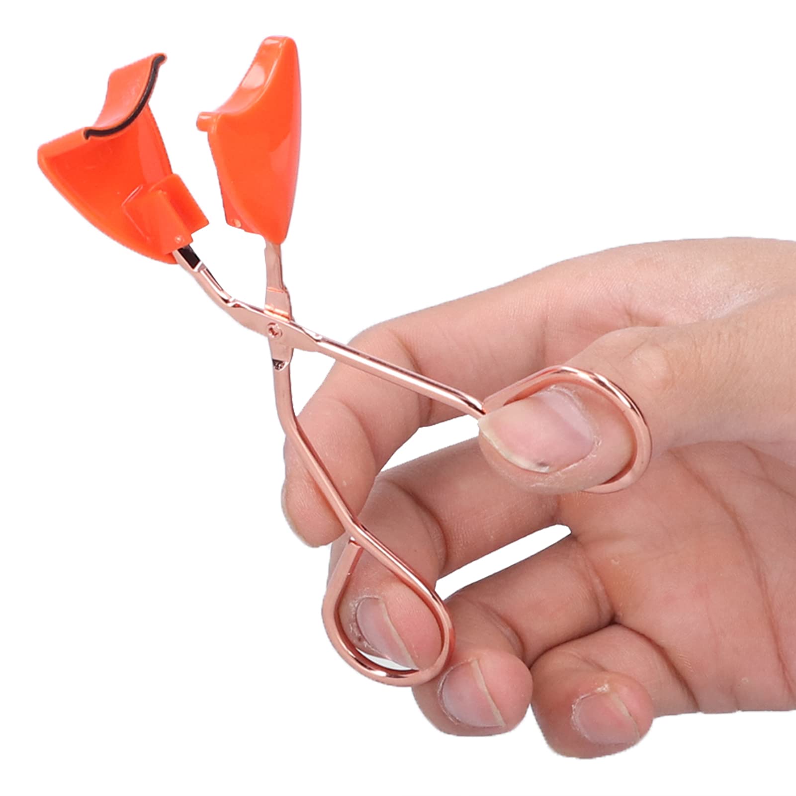 Magnetic Lashes Clip, Eyelash Applicator Tool Stainless Steel, Eyelashes Applicator Lashes Tool for Beginners Easy to Apply False Eyelashes Daily Use Buddy Tool, Magnetic Lash Applicator Tool(Orange)