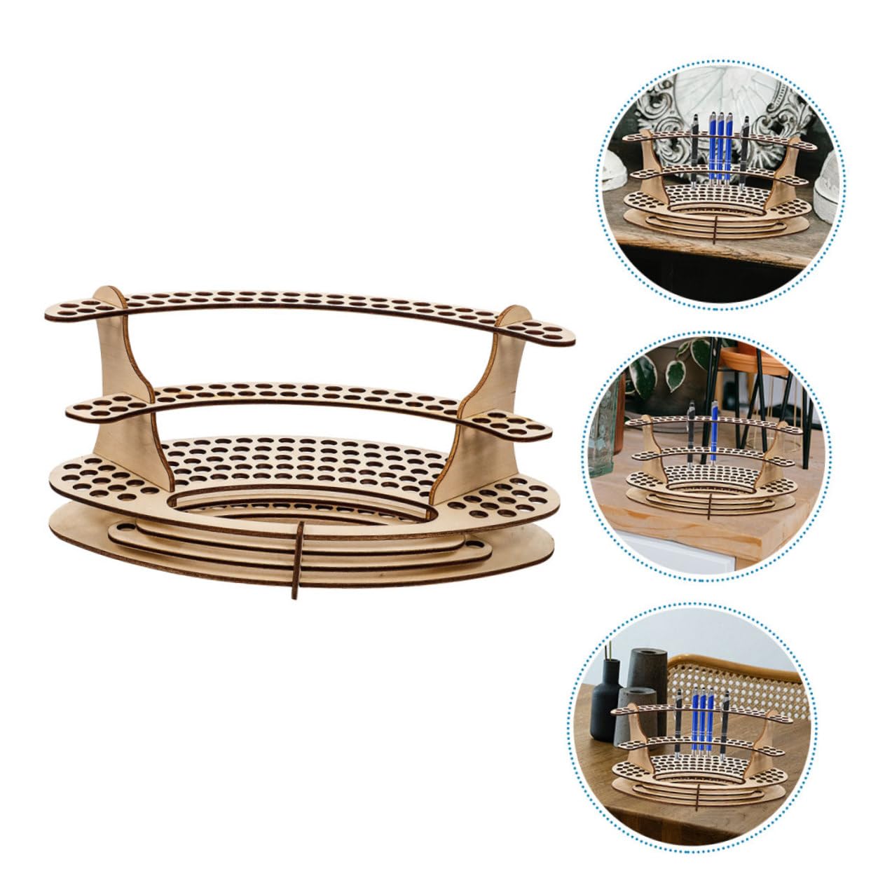 SHINEOFI 4 Sätze Stifthalter Aus Holz Schreintischorganizer Schreibtisch Organiser Stifttaschenlampe Pin-box Stifte-organizer Für Den Schreibtisch Stifthalter Fürs Büro Hölzern 2 Stück * 4