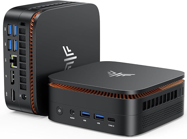 NiPoGi Pinova P1 Mini PC AMD Ryzen Embedded R2544(4C/8T, Max 3.7GHz,Migliore di 3500U/ R2514/i3-10110U)8GB DDR4 2666MHz,256GB NVMe SSD, 4K UHD Triplo Display (HDMI 2.0/DP 1.4/Type-C) WiFi 5 BT4.2