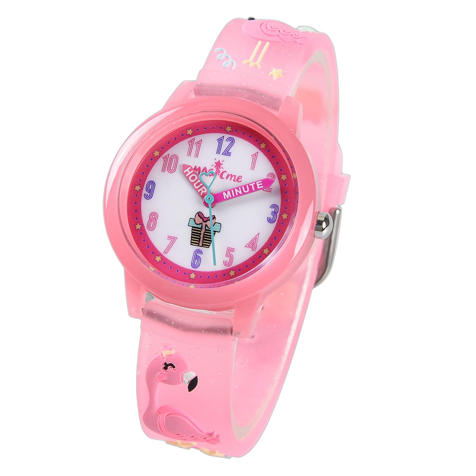 Montre pour Enfants, Montre pour Enfants Étanche 30M, Montre à Quartz Analogique De Dessin Animé 3D, Montre Bracelet Éducative pour Enfants 3 à 12 Ans.
