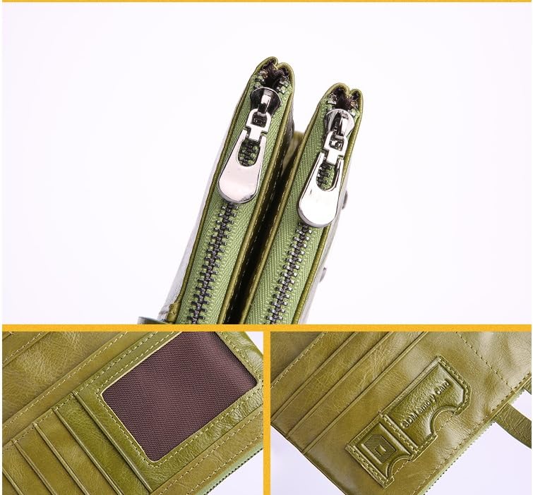 Women's Genuine Leather RFID Blocking Wallet, Large Capacity Long Clutch Purse with 15 Card Slots, 2 Cash Compartments, 2 Phone Pockets, Coin Pocket – Vintage Snap Closure Handbag(Purple)4