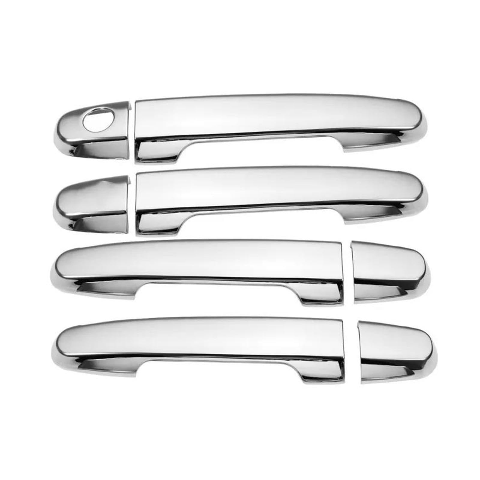 Kjhopy Chrome 1 Keyhole Car Door Handle Cover Trim Accessories Overlay For Hilux For Vigo 2005-2014(Chrome 1 Keyhole)