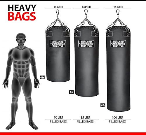 Miniatura 7 de Relleno de 100 libras 6 pies pesado boxeo colgante entrenamiento profesional Banana Bag equipo de entrenamiento de artes marciales Muay Thai MMA