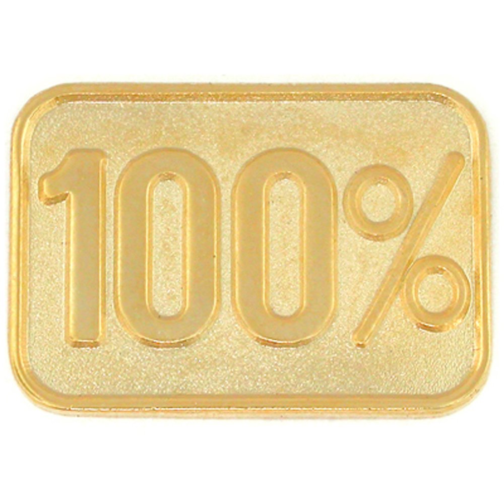 PinMart 100% Gold Corporate Employee Student Recognition Service Lapel Pin