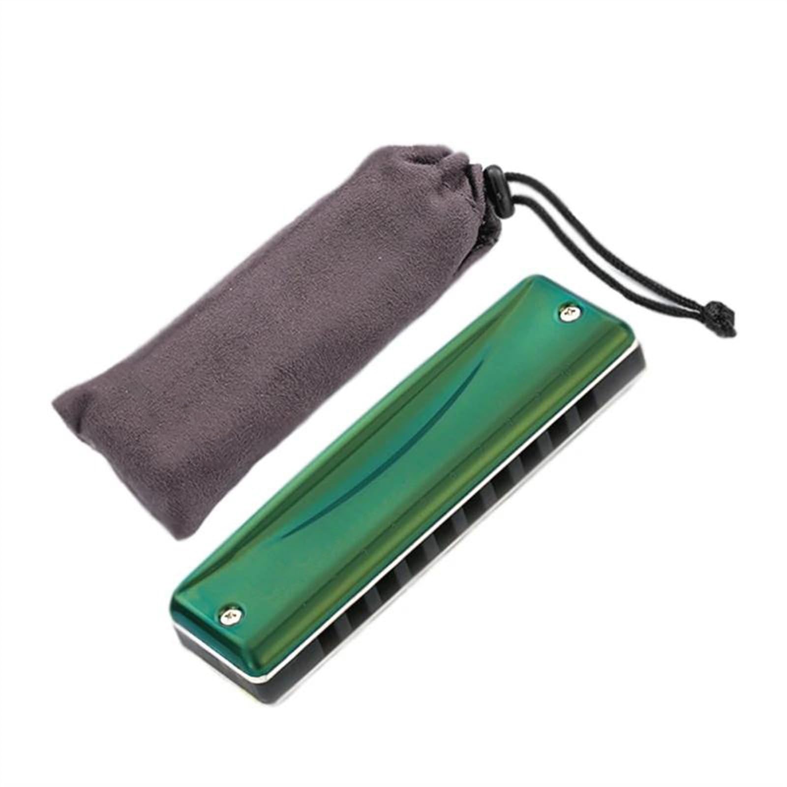 Standardowe Harmonijki Diatoniczna harmonijka 10 otworów Blues Harp Tonacja C Oliwkowo-zielona Profesjonalne instrumenty wysokiej jakości(Key-Bb)