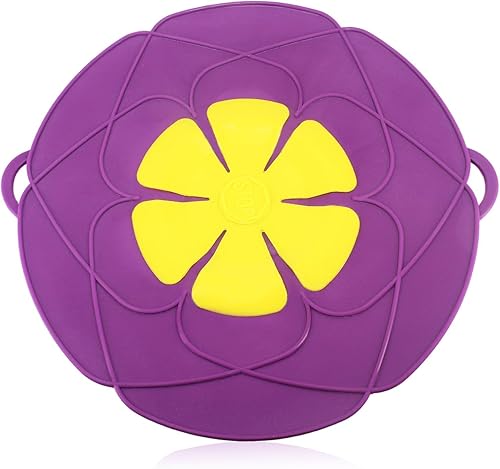 Miniatura 3 de La mejor tapa de silicona para olla, tapas reutilizables para ollas y sartenes, tapón de hervir sobre derrames, accesorio de cocina (rojo)