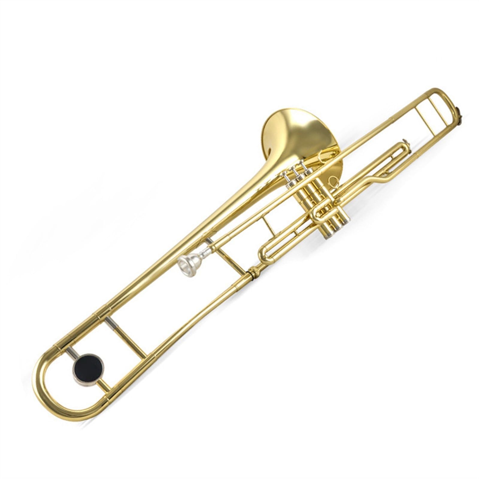 Trombone À Clé Plate En Laiton Laqué Or Nickelé, Avec Boîte De Rangement Et Accessoires Kit de Trombone