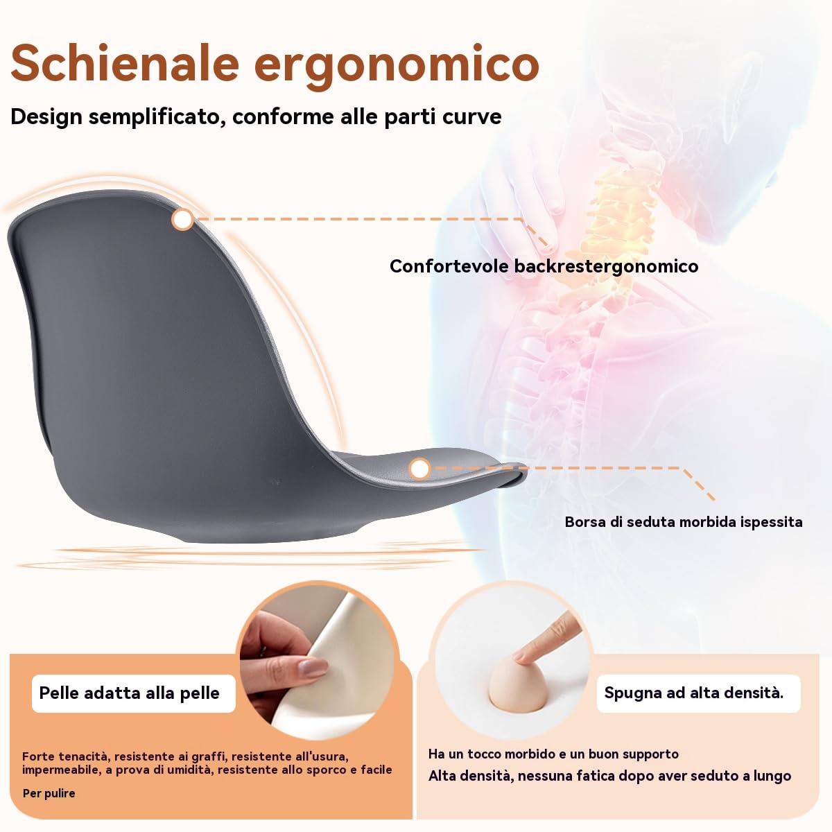 Set moderno di sgabelli da bar (2 pezzi), sgabelli girelli regolabili in altezza con schienale e poggiapiedi, per isole cucina e home bar