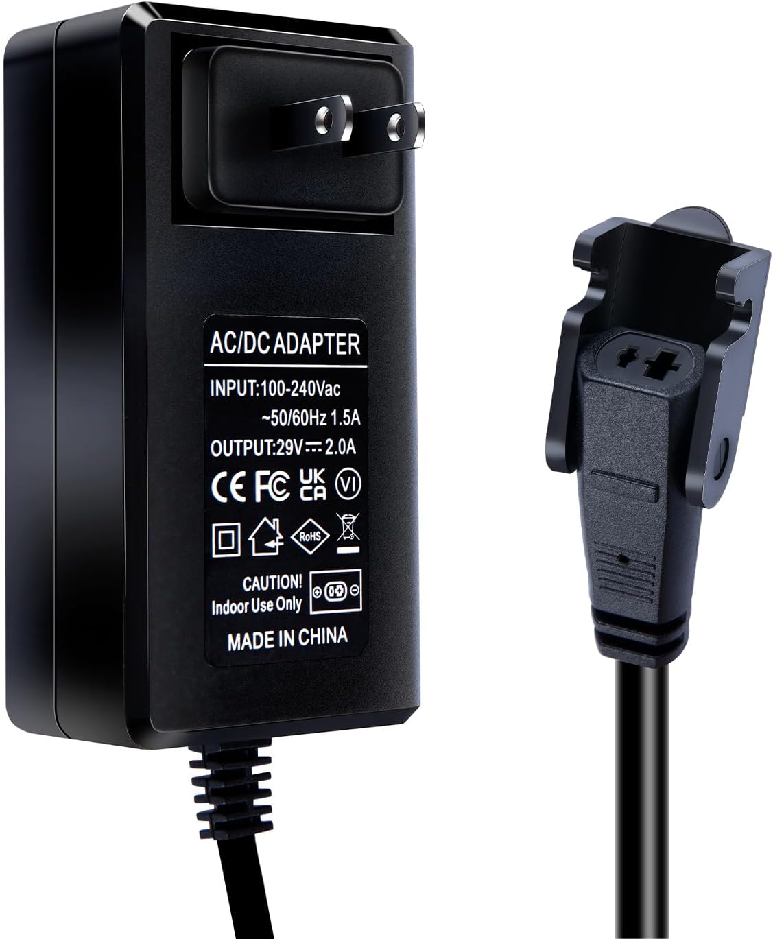 ZB-H290020A-C Recliner Power Supply Replacement for Lift Chairs, Adjustable Desks, and Limoss Furniture Power Units, 29V 2A, AC/DC Switching Adapter Transformer（Straight）