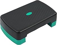 Vista 10 de Fitvids Aerobic Step Platform Trainer with Adjustable 2-Level Risers, 400 Pound Weight Capacity – Non-Slip Exercise Stepper for Cardio, Strength