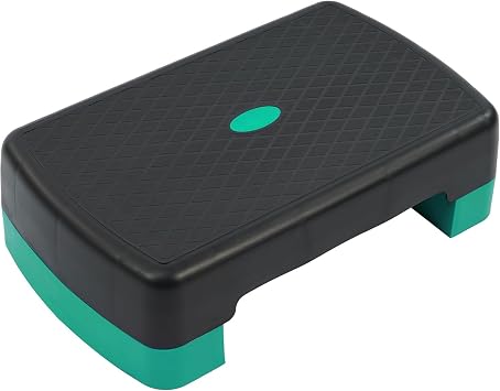 Fitvids Aerobic Step Platform Trainer with Adjustable 2-Level Risers, 400 Pound Weight Capacity Non-Slip Exercise Stepper for Cardio, Strength, and Fitness Workouts, 18-Inch, Multiple Colors