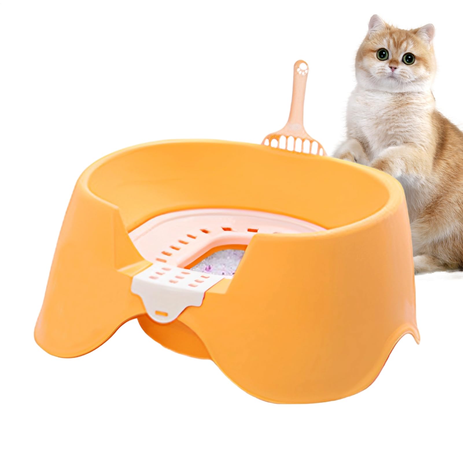 Bac à Litière pour Chat Plateau pour litière | Plateau Ouvert à Bords Hauts pour Chaton, Chats de Grande Taille et Lapins - Idéal pour Maison, Petit Appartement, Magasin
