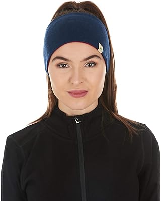 Minus33 Merino Wool Reversible Headband Navy Blue/True Red One Size
