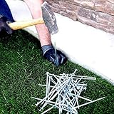 USA MADE Synthetic Grass Landscape, (15 Pounds Bag) 5.5' Turf Nails / Stakes, Galvanized Boxed...