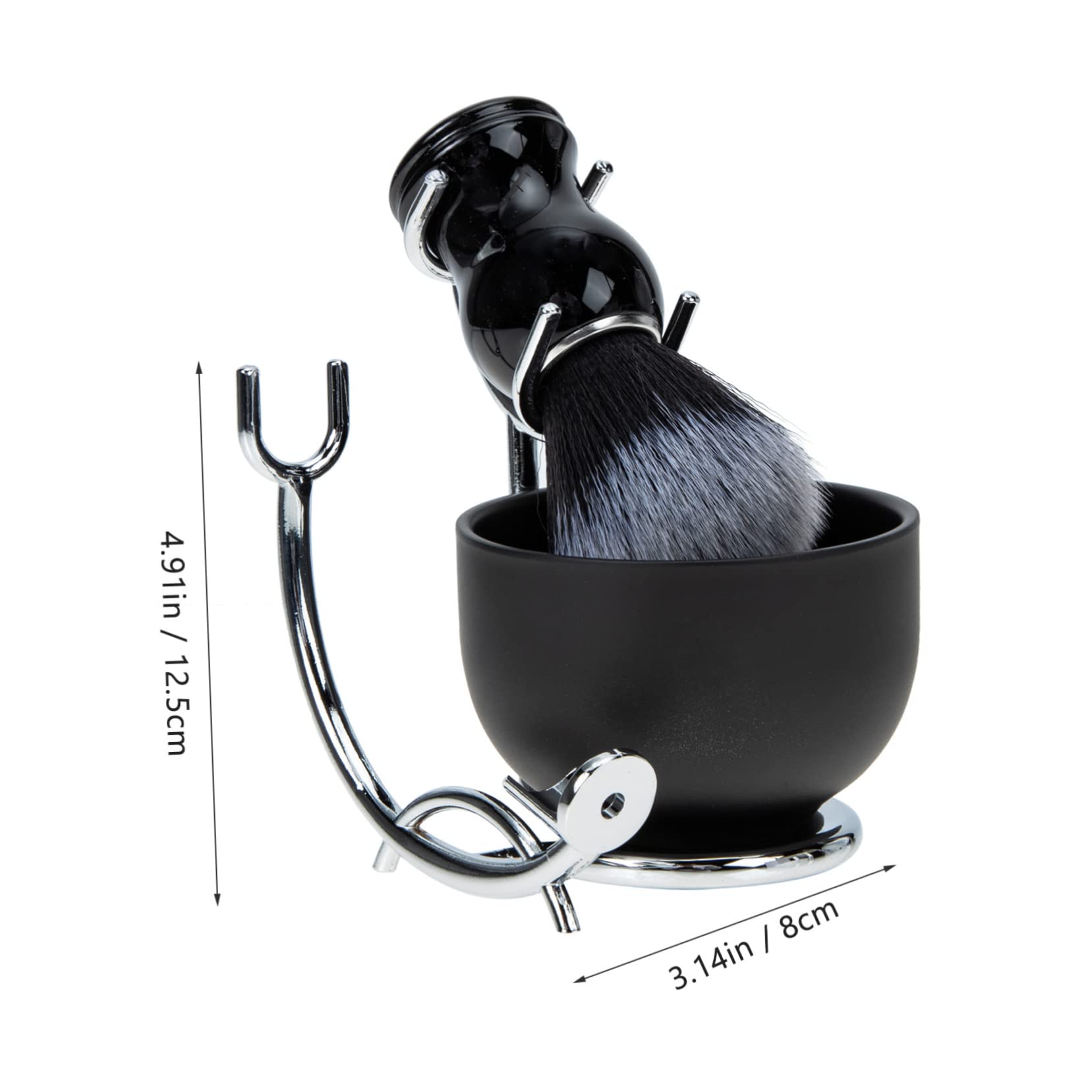 MAGICLULU Pennello e Ciotola da Barba Uomo Pennello da Tazza da Barba Kit per Rimuovere Scaglie e Districare del Viso Supporto Incluso