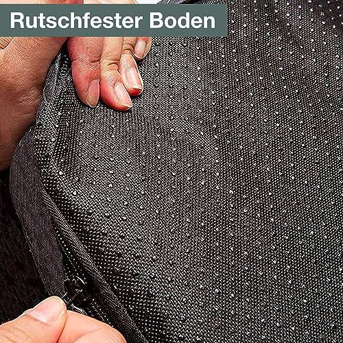 Traumreiter Orthopädisches Hundebett für Große und Mittlere Hunde, Grau, ca. 135x100 cm (Innenmaß ca. 113x78 cm) - Hundekörbchen, Hundekorb, Hundekissen, Hundesofa, Bettchen