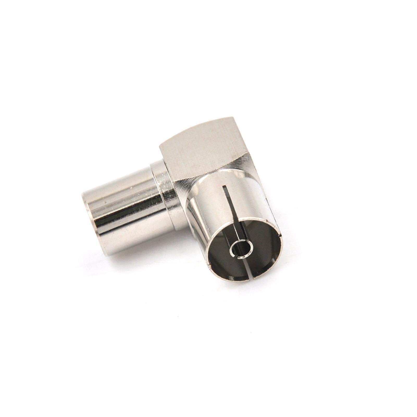 Pratico televisore tappo maschio a F femmina jack di 90 gradi testa a destra angolato tipo di flessione del cavo TV antenna connettore 10pcs