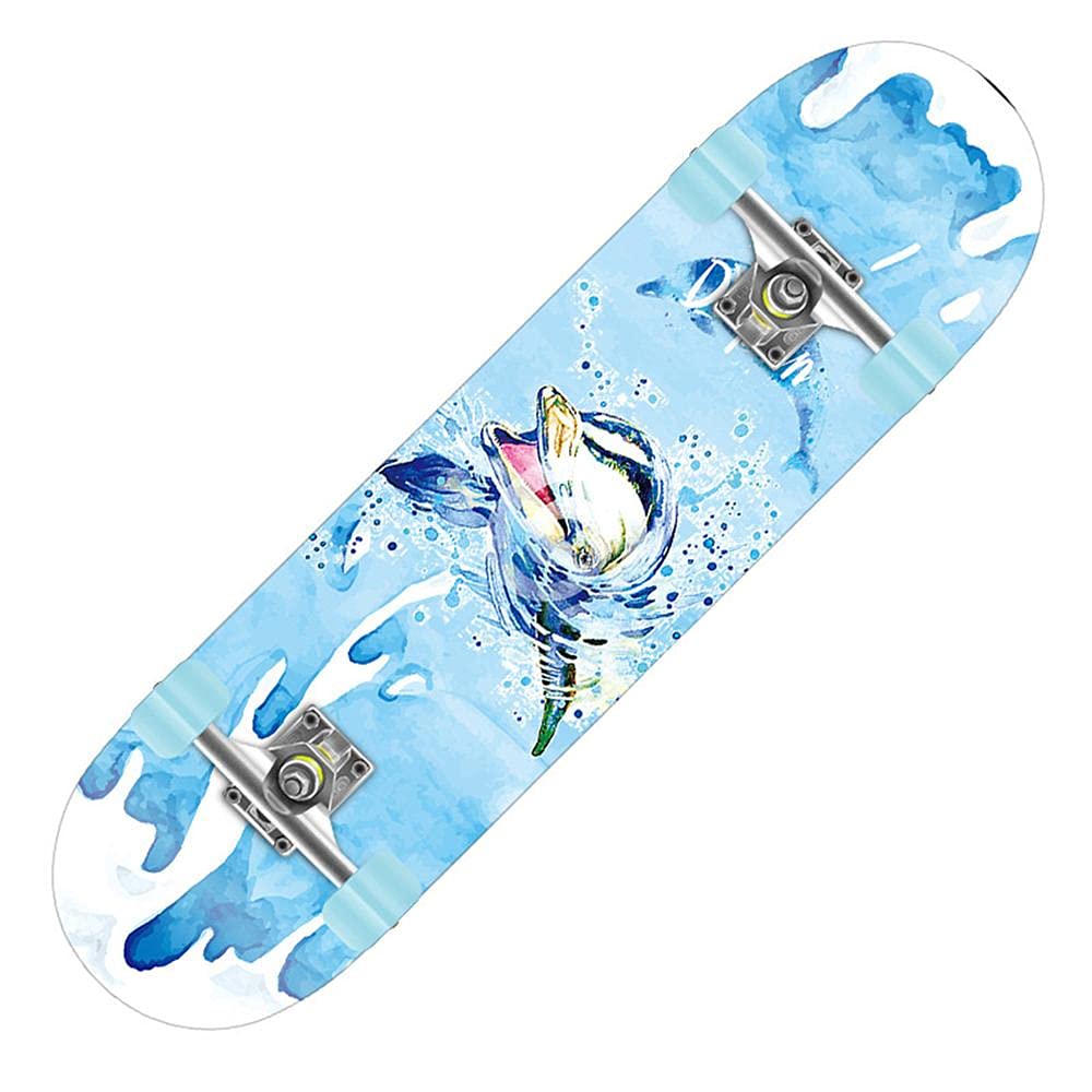 Skateboards Double Kick Deck Concave Cruiser Trick Skateboard 31 x 8 Pouces Skateboard Complet pour Enfants Adolescents débutants Adultes.
