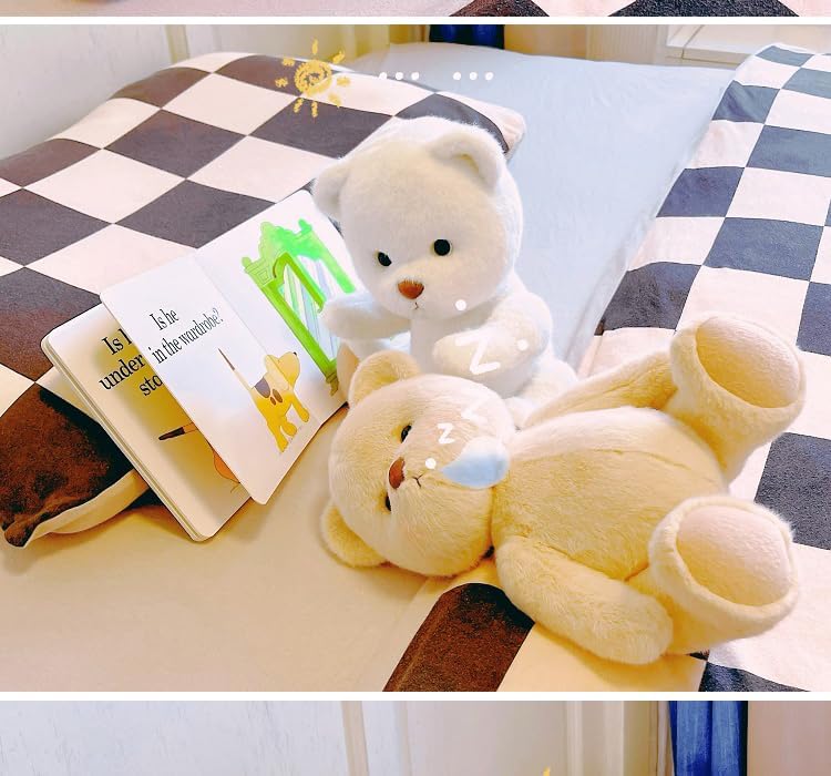 Miniatura 5 de Teddy Angels Oso de peluche de 11.8 pulgadas con ropa de regalo, para niños, niñas, mujeres, cumpleaños (blanco)