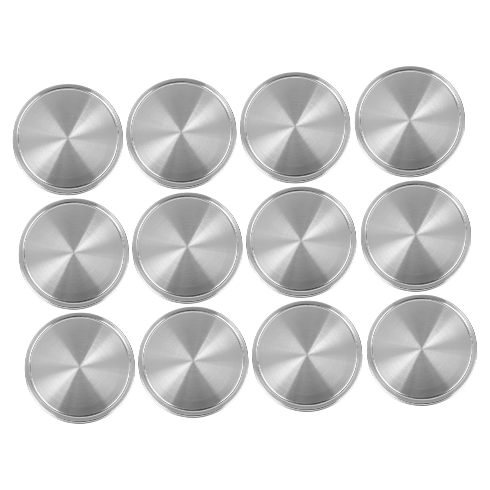 LIFKOME 12pezzi Coperchio Sealing Acciaio Inossidabile Con Guarnizione Silicone e Pratico Per Barattoli Da Cucina Per Conservare Alimenti Freschi