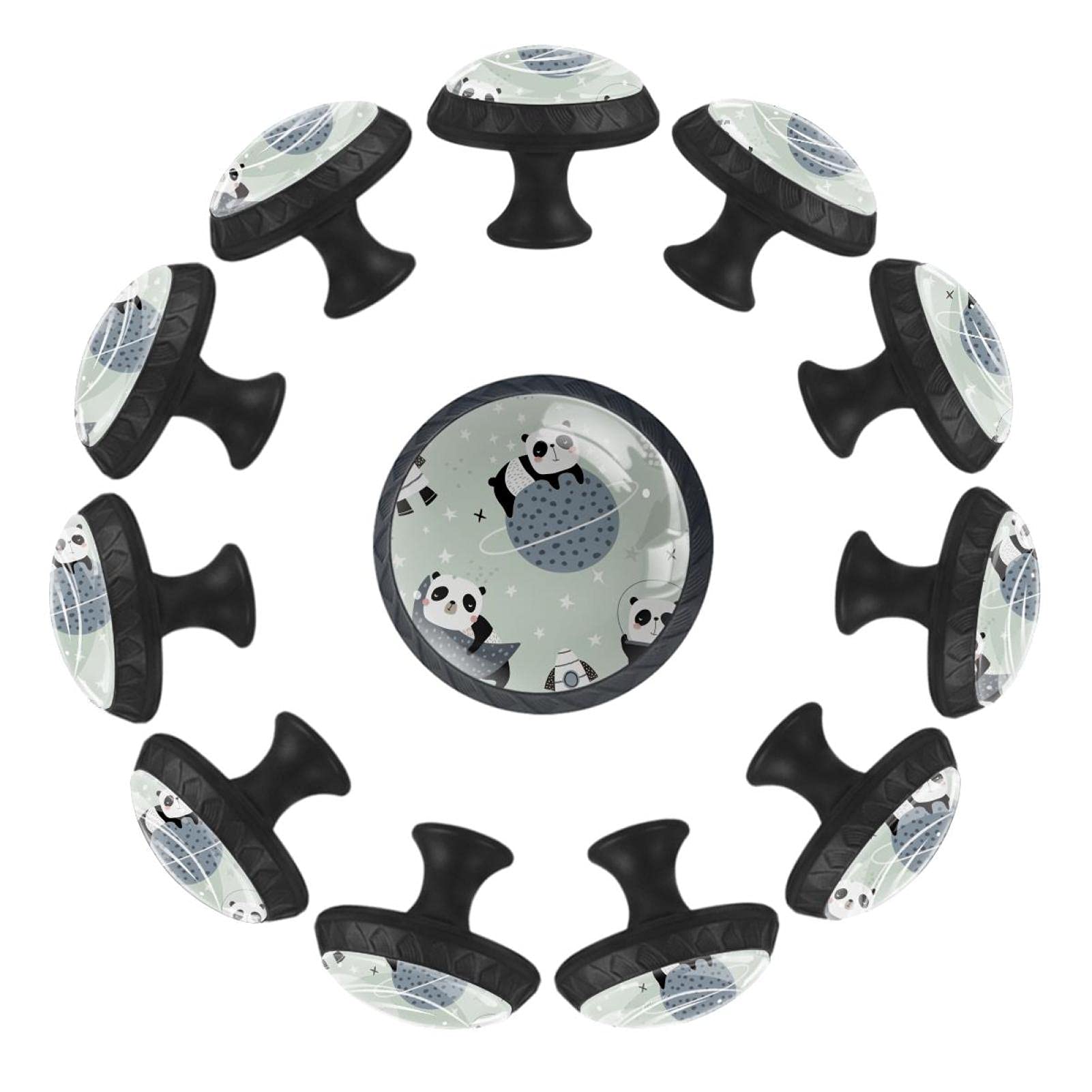 Boutons de tiroir ronds Panda in Space 35 mm pour relooker facilement une commode usée
