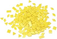 Vista 29 de Lanyani Azulejos de mosaico de vidrio multicolor - formas mixtas, 200 piezas, blanco regular