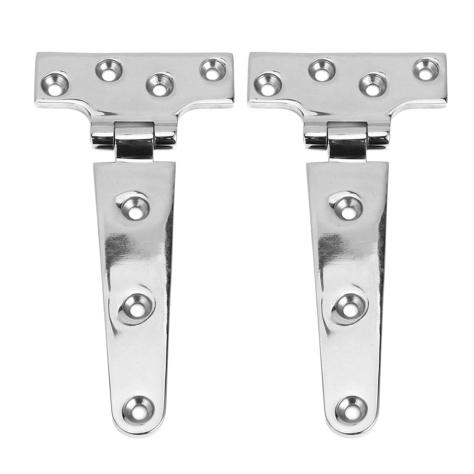 Buachois 2 Pièces 152 * 76mm/6x3in Charnière en Forme de T en Acier Inoxydable 316 Robuste Universel Yacht Bateau de Pêche Hors-Bord Marine Longue Charnière Quincaillerie Accessoires