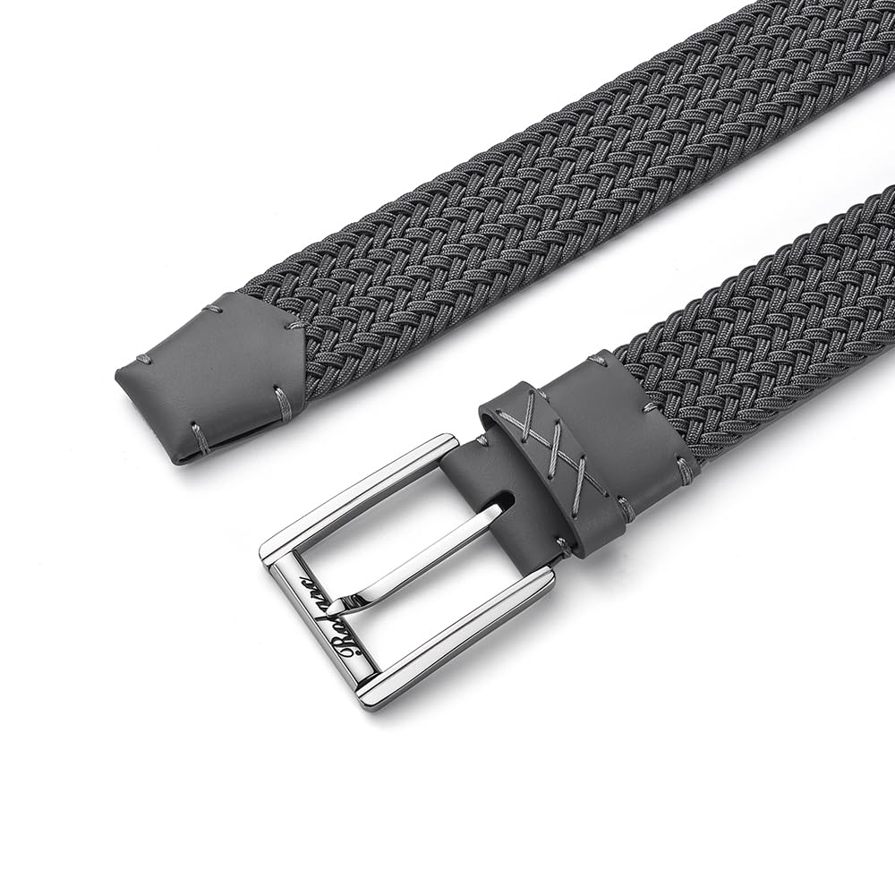 Ceinture de golf tressée pour homme avec boucle en acier élastique 3,5 cm