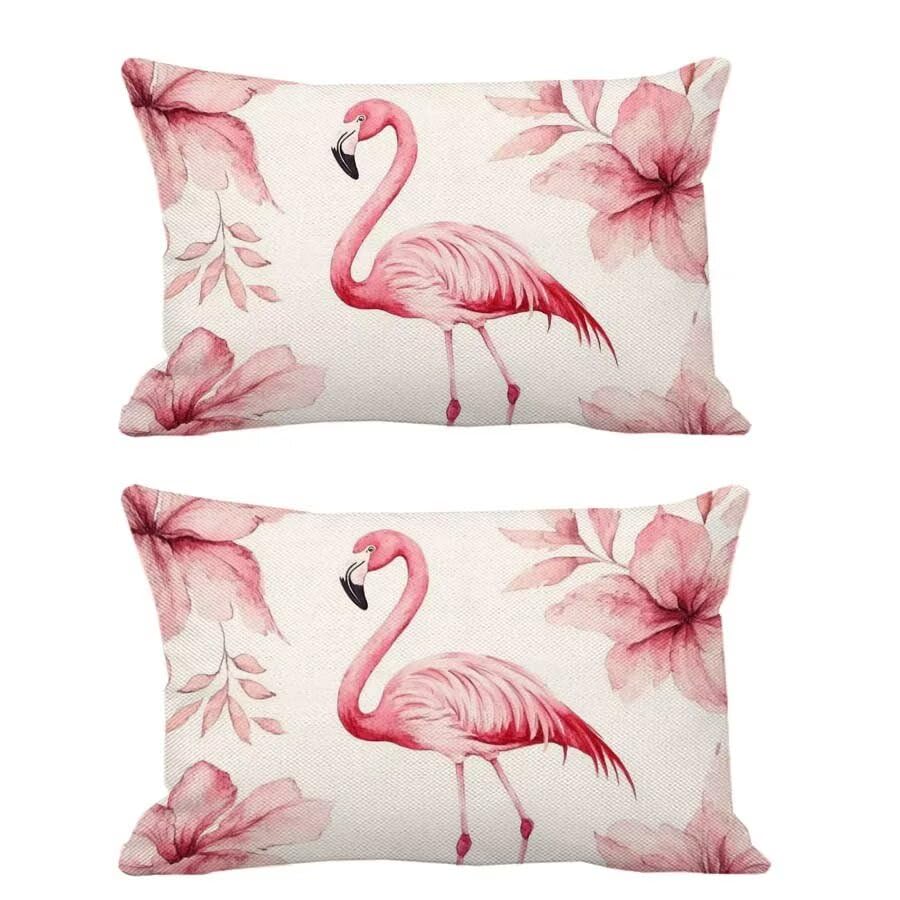 Coussin rectangulaire flamants roses g244 idéal pour décorer votre canapé de salon