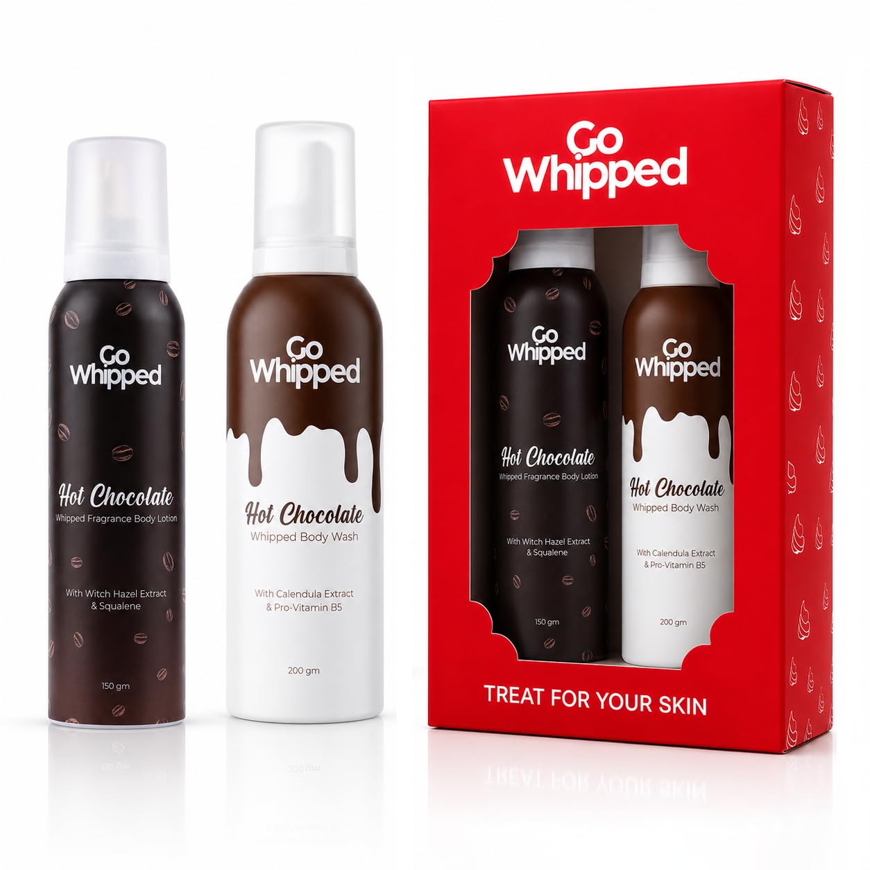 Hot Chocolate Body Care Combo | Whipped Body Wash (200g) & Body Lotion (150g) | Aloe Vera & Squalene | Deep Hydration & Warm Cocoa Scent | Pack of 2-image-39