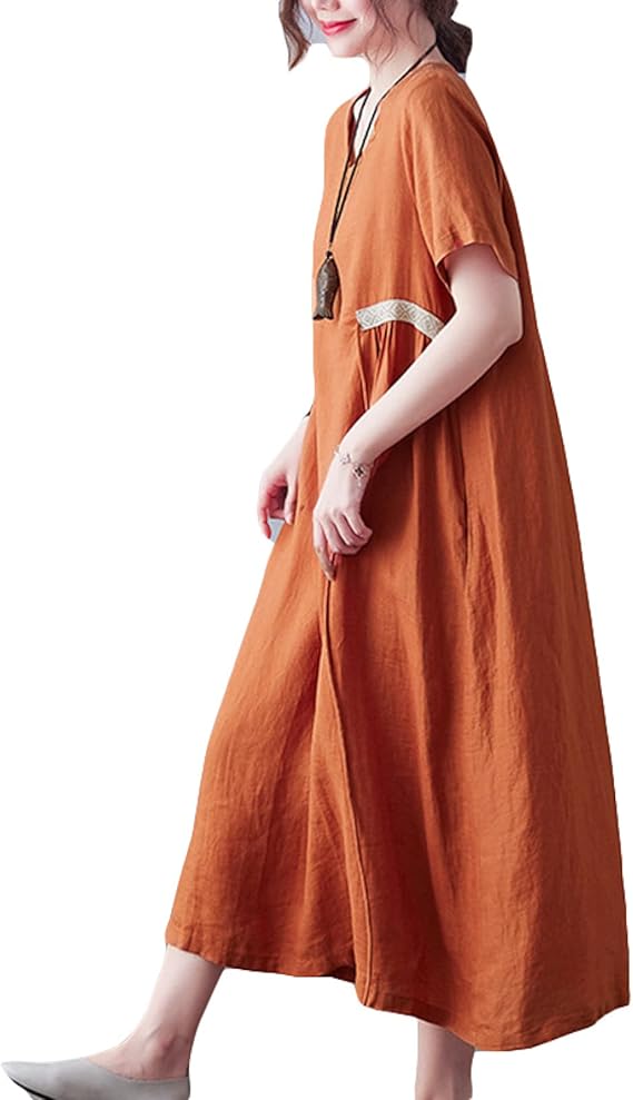 Amazon Co Jp 4色展開 ゆったりワンピース 部屋着 レディース リネン クルーネック ミモレ丈 春秋 夏 服 M 2xl 大きいサイズ 丸首 ワンピース 半袖 ミモレ丈 膝下 ロングワンピース ゆったり ふんわり 柔らかい 体型カバー 着痩せ チュニック 服 ファッション小物 Amazon Co Jp 4色展開 ゆったりワンピース 部屋着 レディース リネン クルーネック ミモレ丈 春秋 夏 服 M 2xl 大きいサイズ 丸首 ワンピース 半袖 ミモレ丈 膝下 ロングワンピース ゆったり ふんわり 柔らかい 体型カバー 着痩せ チュニック 服 ファッション小物