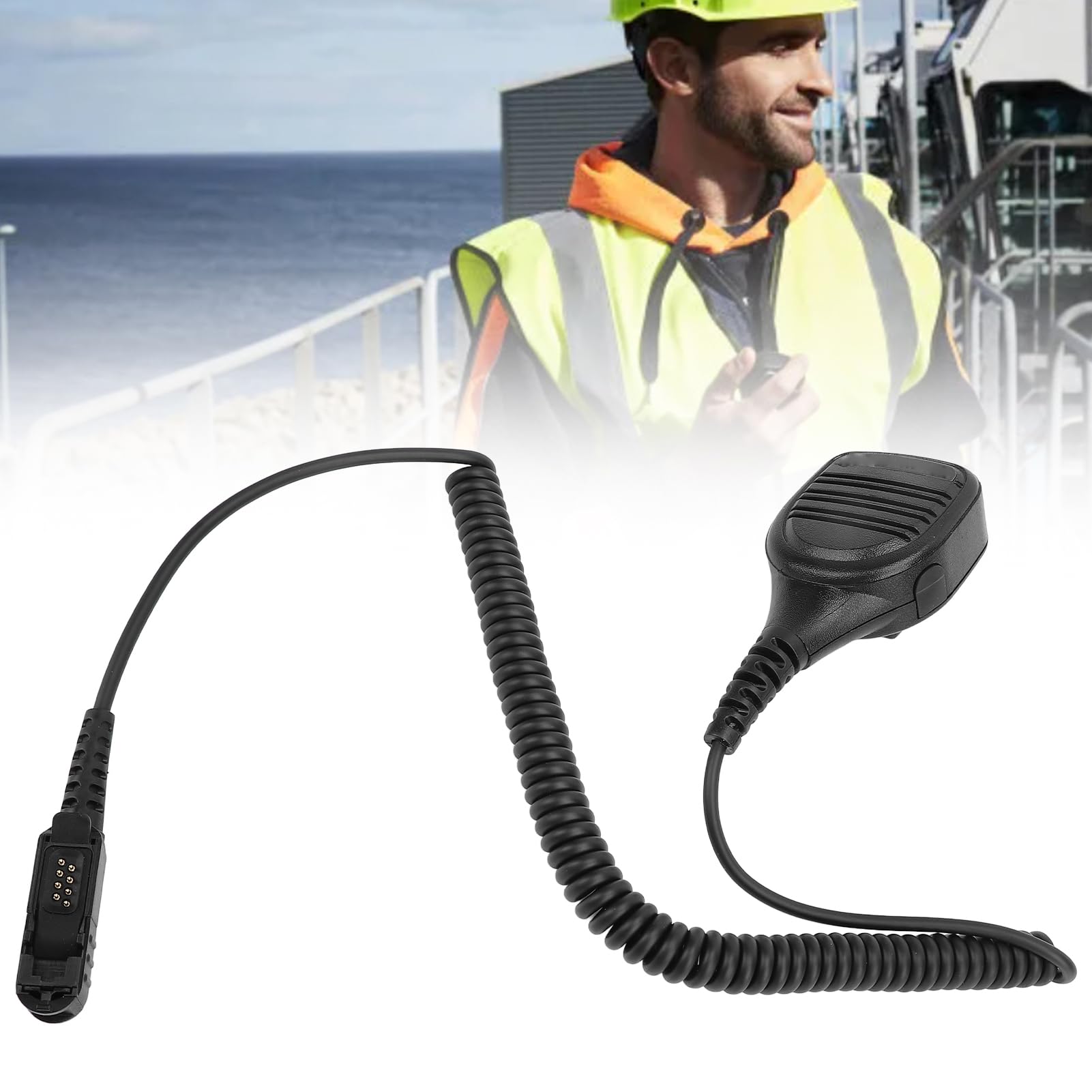 Micrófono de Altavoz Remoto PMMN4076A, Micrófono de Hombro con Conector de Audio de 3,5 mm para Radios Portátiles