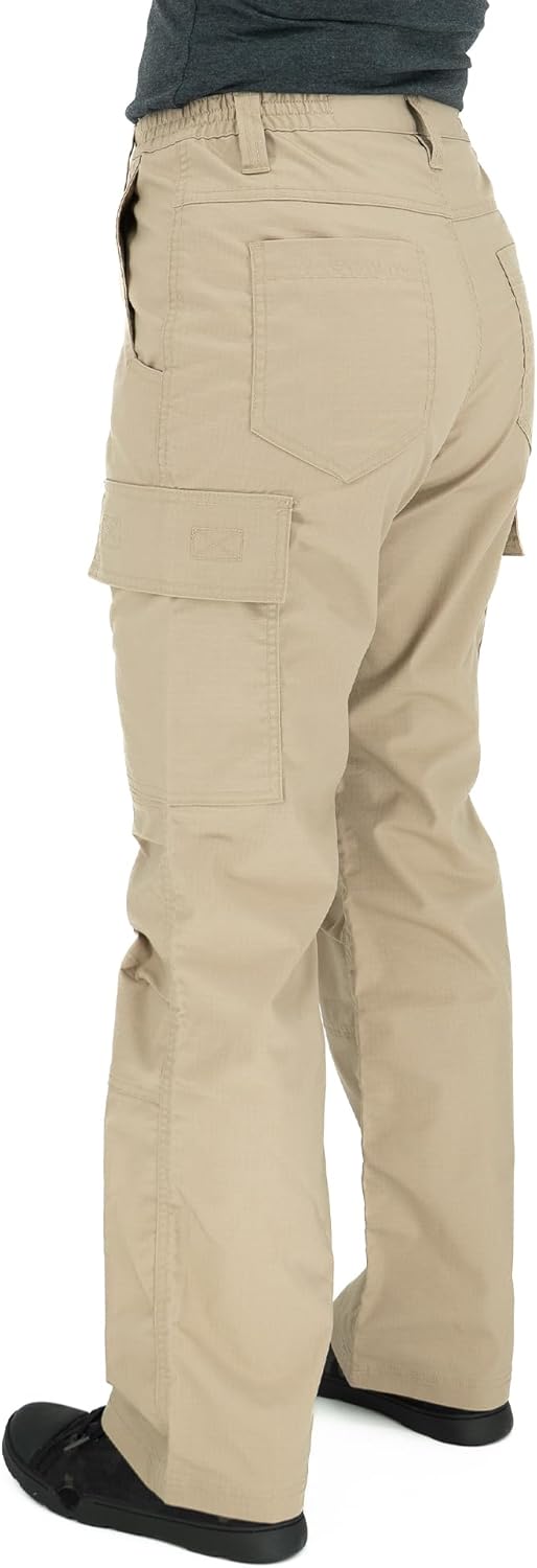LAPG Women's Stretch Core Cargo Tactical Pants, Elastic Waistband, High Rise, Relaxed Fit, Outdoor Work Pants, Multi-Color - Image 4